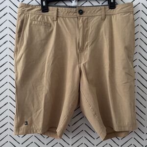 Linksoul Yellow Beige Boardwalker Shorts Men's 36 Golf Athleisure Sports Casual